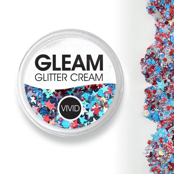 VIVID Gleam Glitter Cream - Red, White & Boom