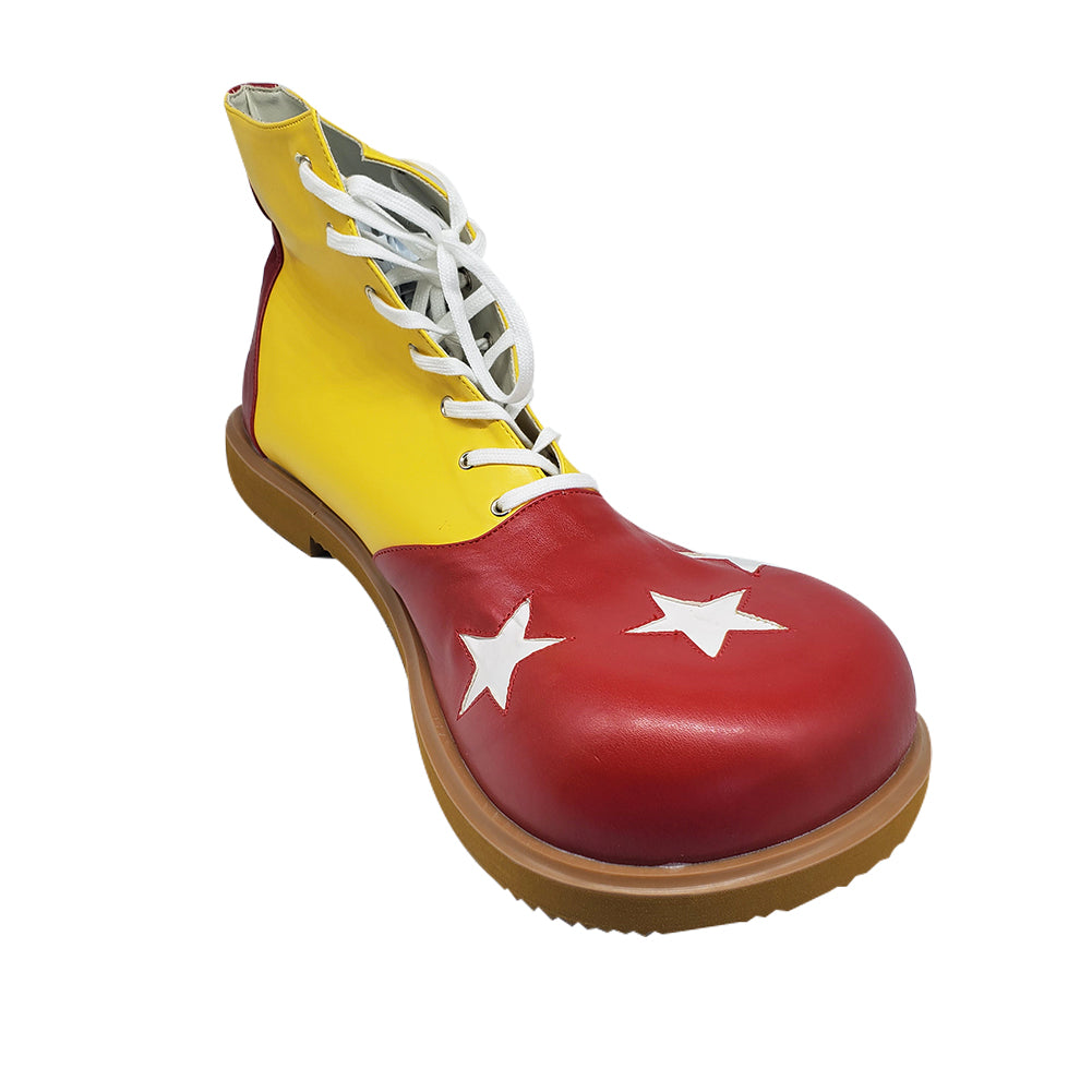 3 Star Red and Yellow Leatherette Clown Shoes