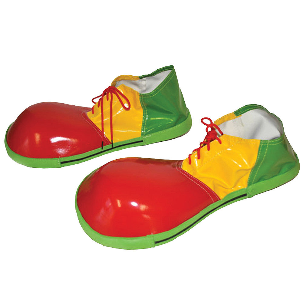 Vinyl Clown Shoes - Red, Yellow, Green: