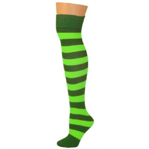 Striped Socks - Kelly/Lime