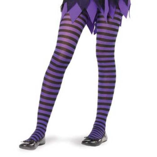 Striped Tights - Black/Purple (One Size)