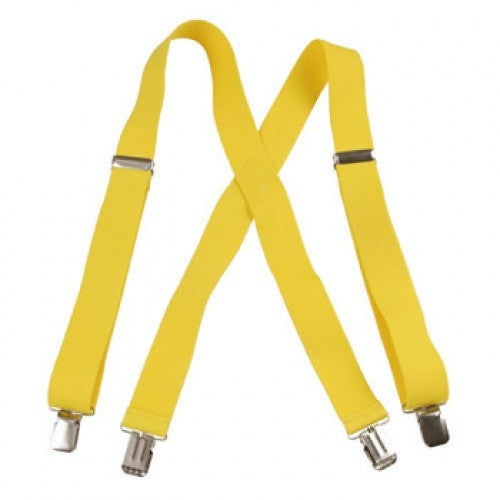 Jumbo Clip Suspenders - Canary Yellow (1.5")
