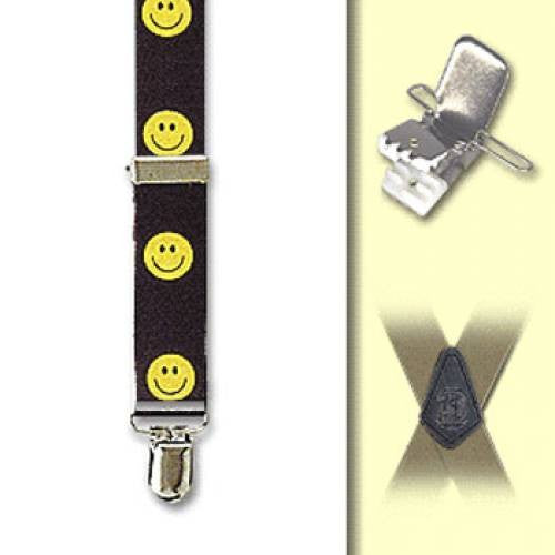 Smiley Face Clip Suspenders - All Smiley Face (1")