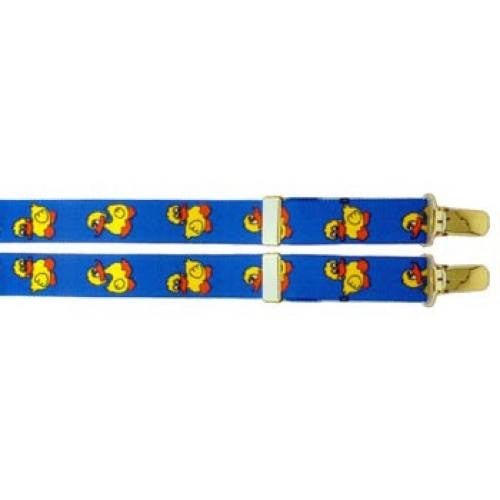 Light Blue Duckies Clip Suspenders (1")