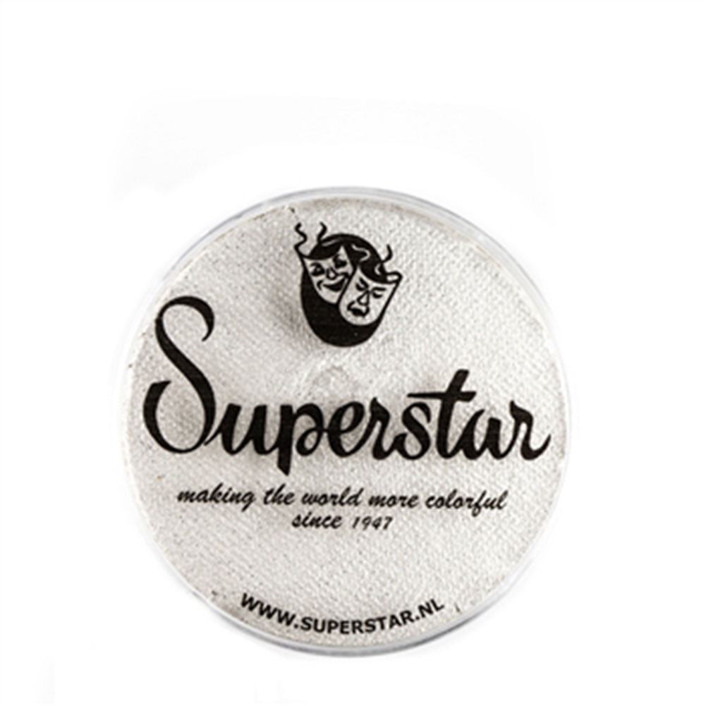 Superstar Aqua Face & Body Paint - Silver White Shimmer w Glitter 064 (16 gm)