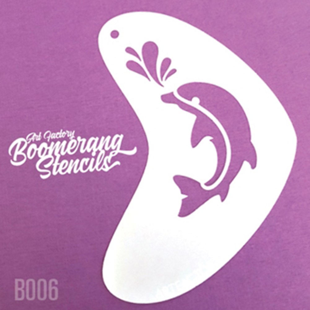 Art Factory Boomerang Face Painting Stencil - Dolphin