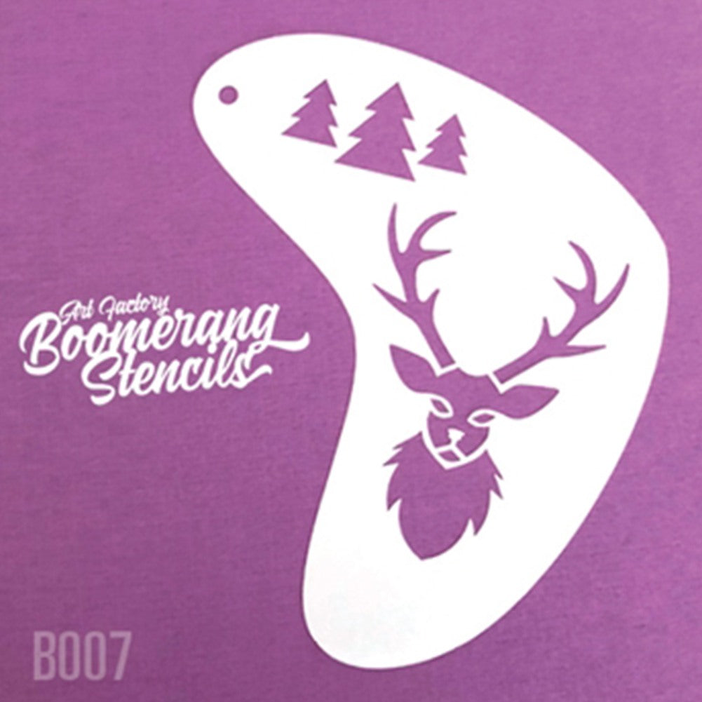 Art Factory Boomerang Face Painting Stencil - Deer