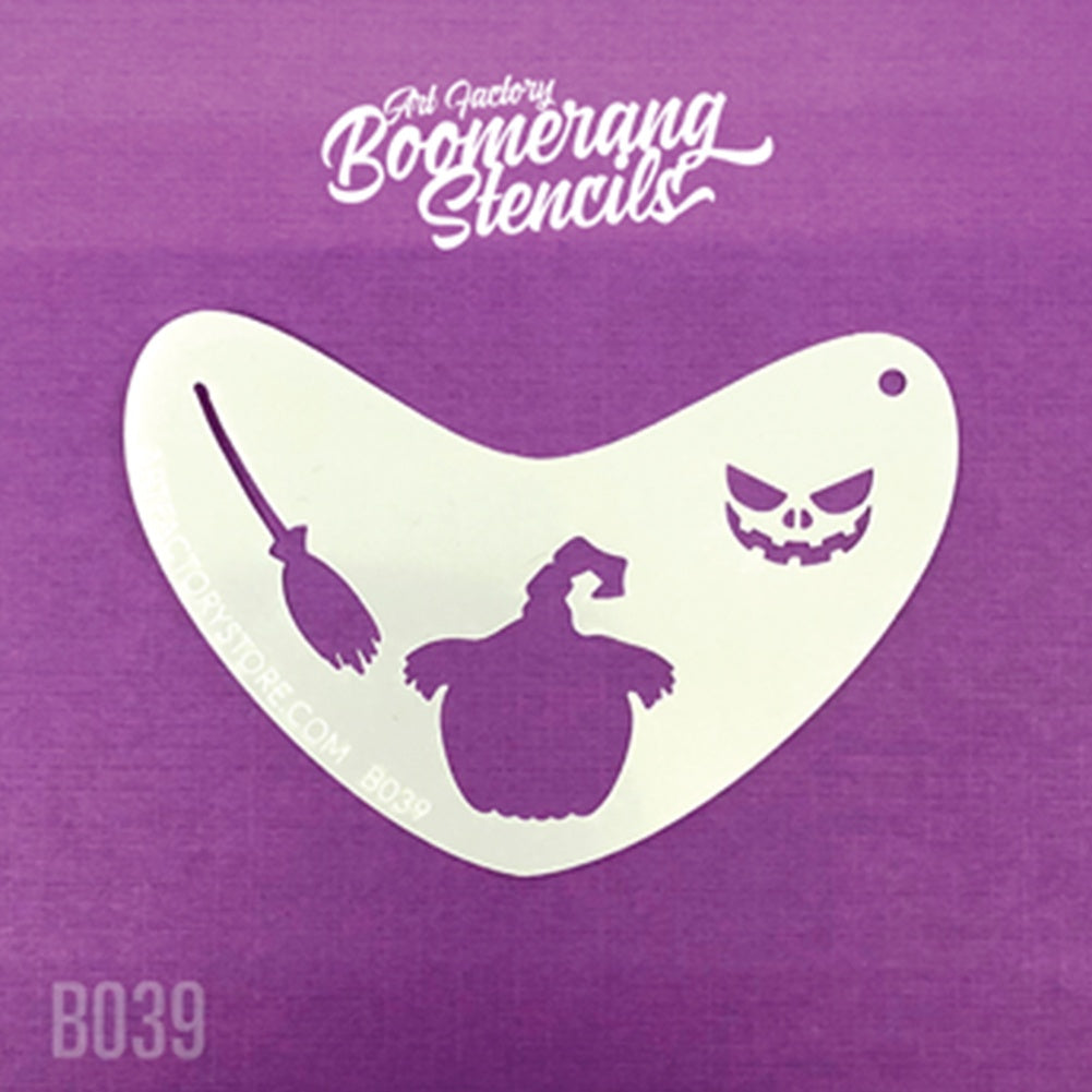 Art Factory Boomerang Stencil - Spooky Pumpkin