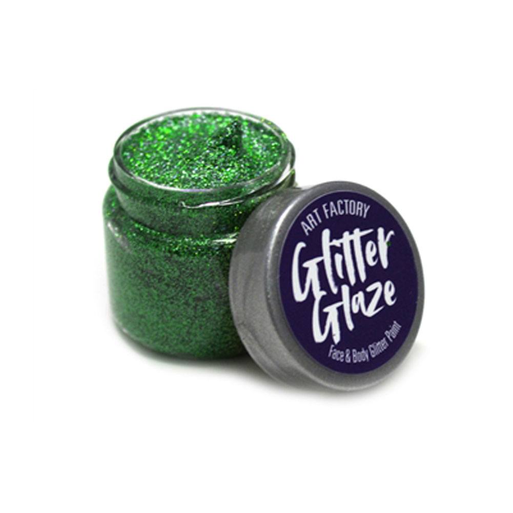 Art Factory Glitter Glaze Face & Body Paint - Kelly Green (1 oz)