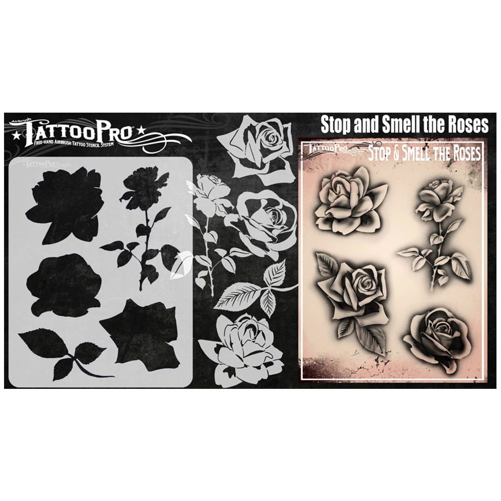 Tattoo Pro Stencils Series 8 - Stop and Smell the Roses