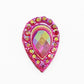 Resin Rhinestone Bling Tear Drop, Fuchsia 12 mm, 20/pk