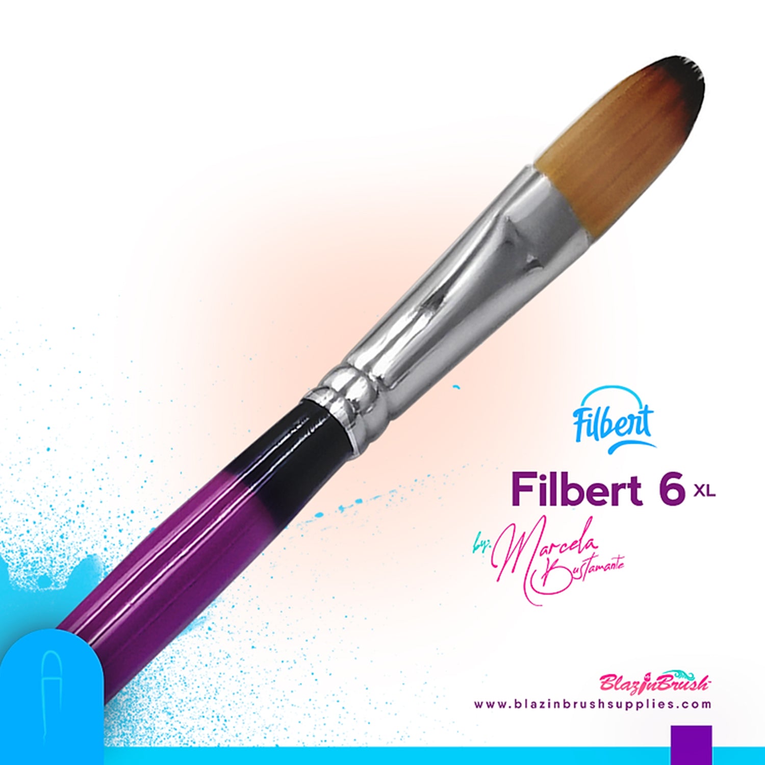 Blazin Brush by Marcela Bustamante - Filbert 6 XL