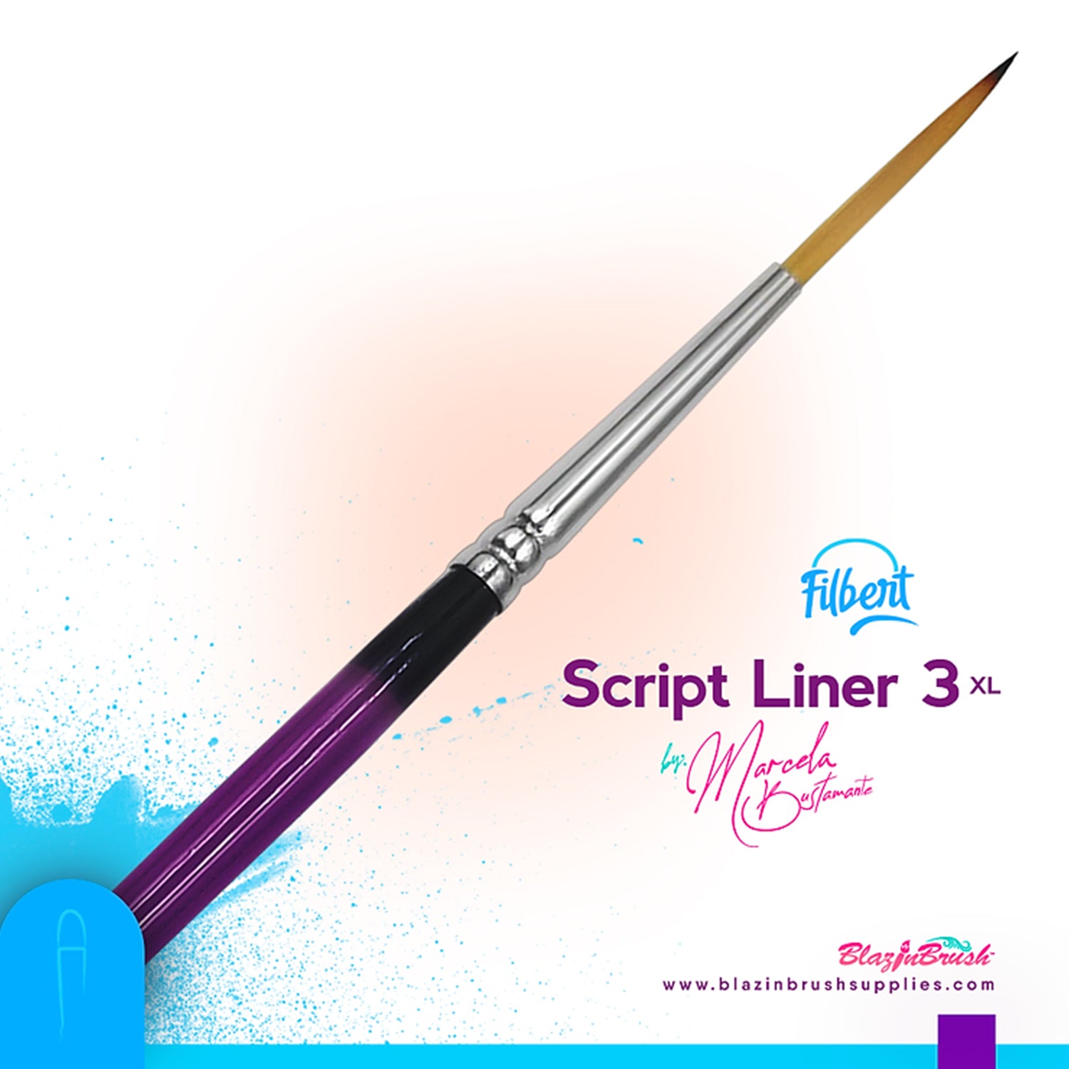 Blazin Brush by Marcela Bustamante - Script Liner 3 XL