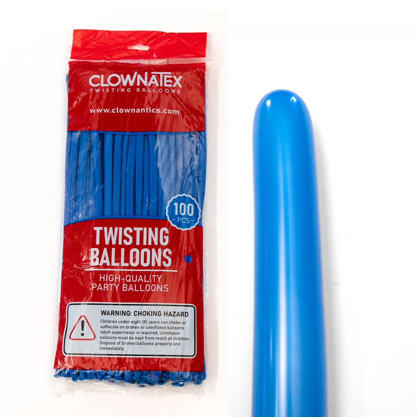 Clownatex 260 Balloons - Blue (100 pcs)