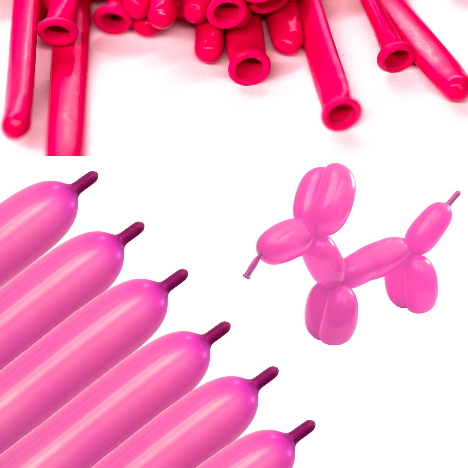 Clownatex 260 Balloons - Fuchsia (100 pcs)