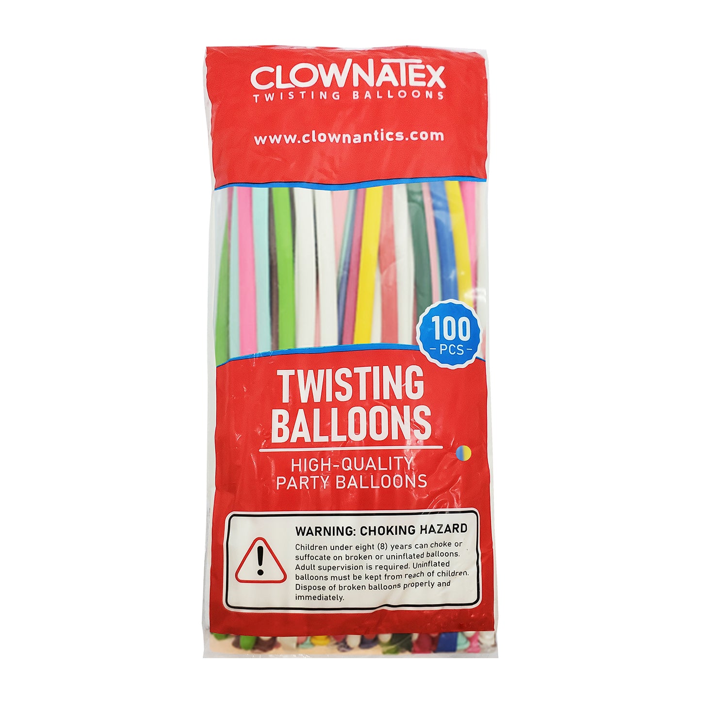 Clownatex 260 Balloons - Party Assortment (100 pcs)