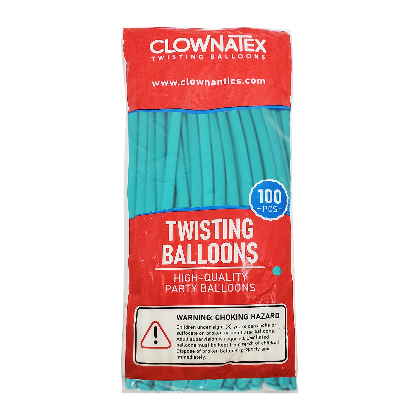 Clownatex 260 Balloons - Teal (100 pcs)