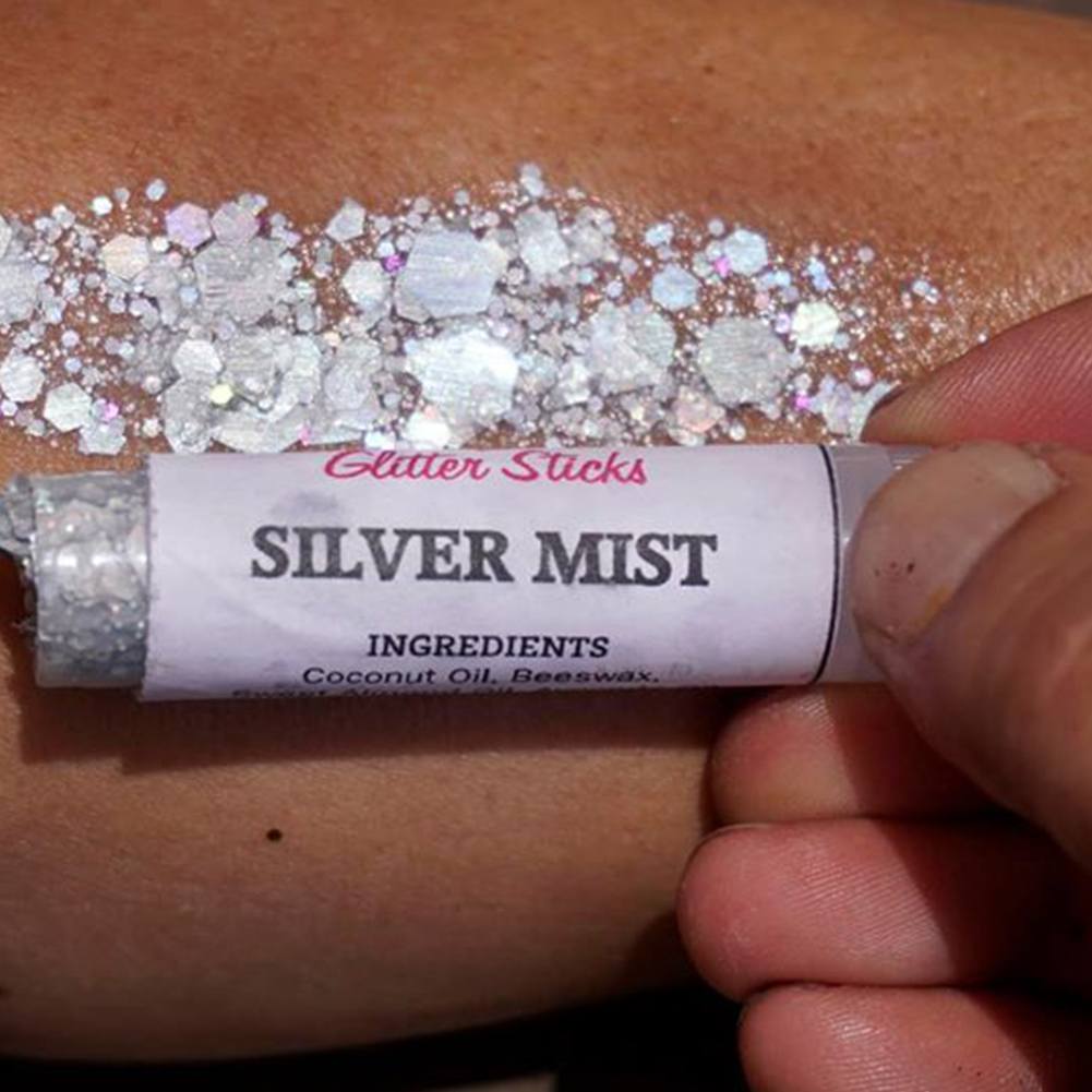 Creative Faces Chunky Glitter Stick - Silver Mist