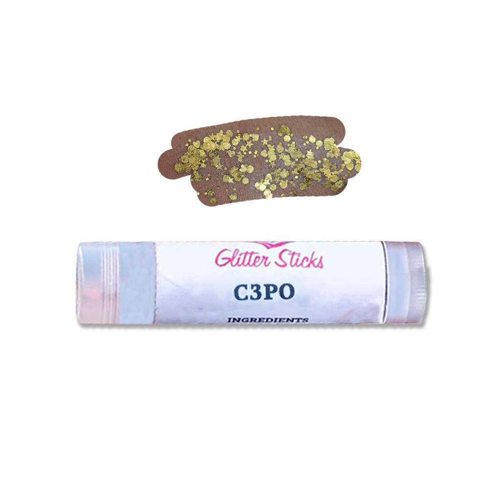 Creative Faces Chunky Glitter Stick - C3PO