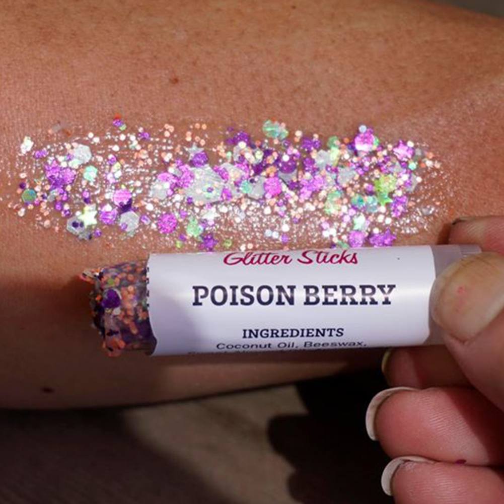 Creative Faces Chunky Glitter Stick - Poison Berry