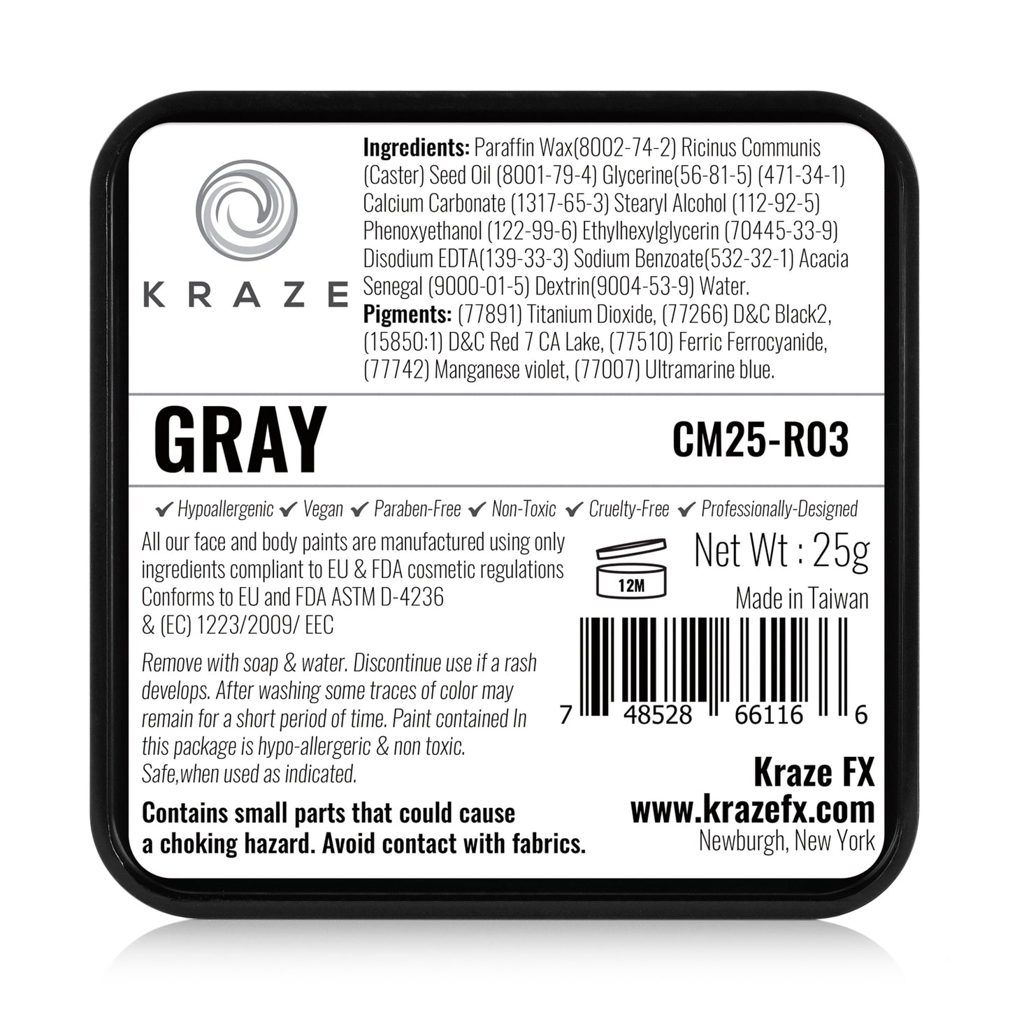 Kraze FX Face & Body Paint - Gray (25 gm)