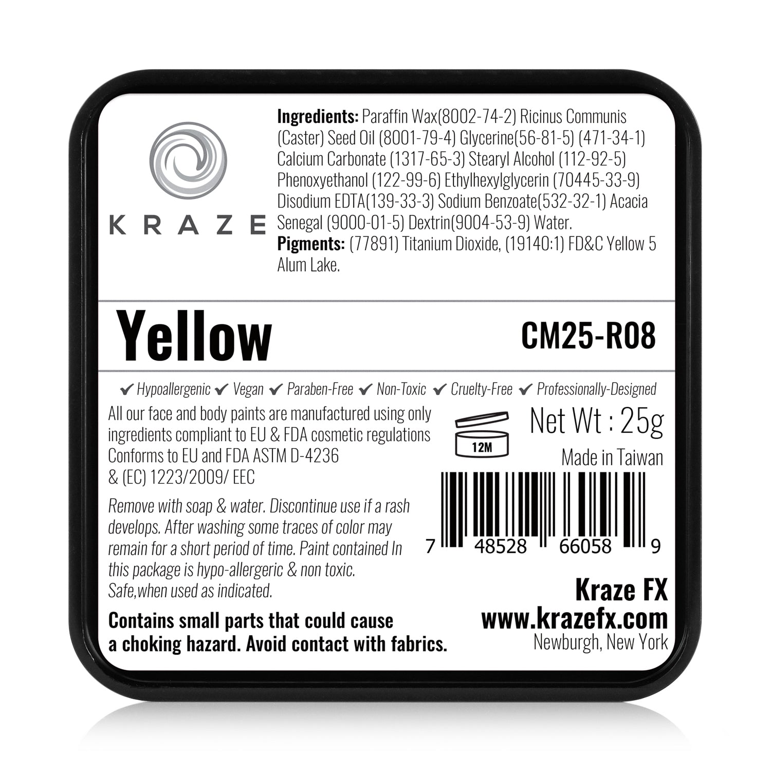 Kraze FX Face & Body Paint - Yellow (25 gm)