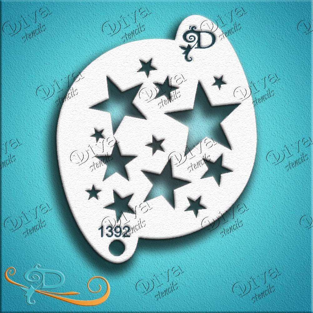 Diva Stencil - Stars on Circle