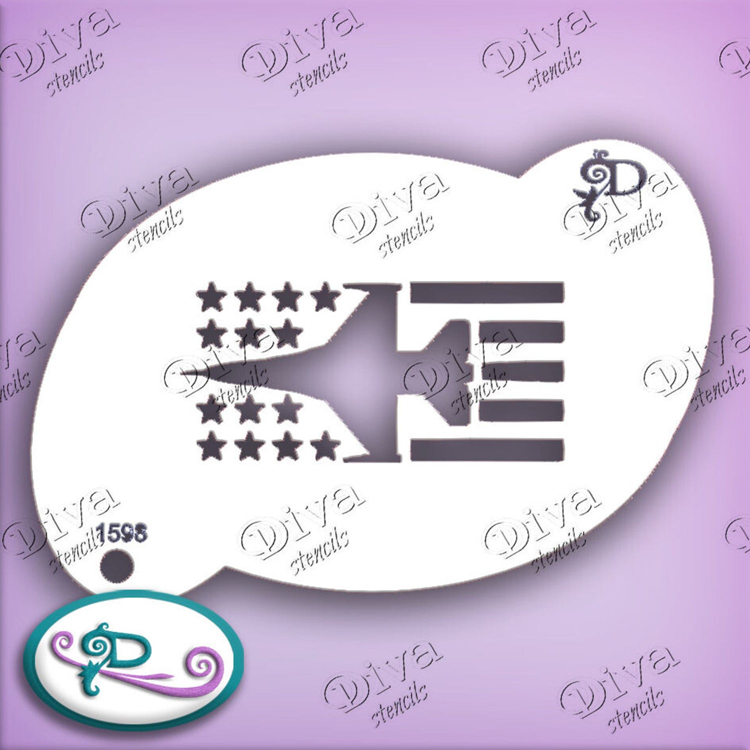 Diva Stencil - Jet Flag