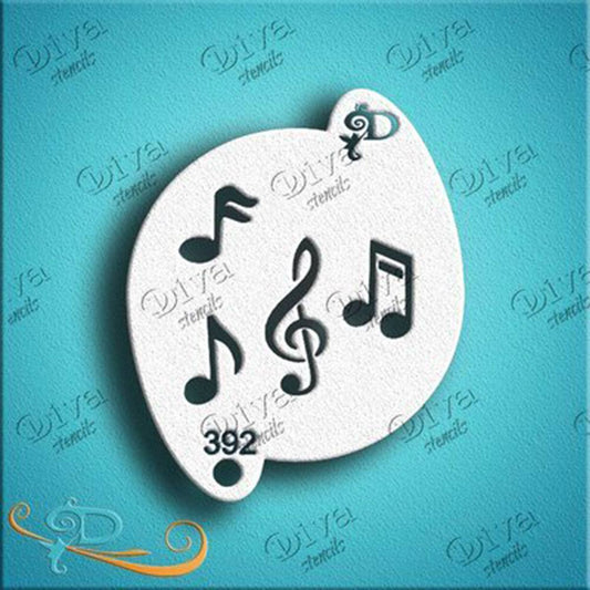 Diva Stencil - Music Notes