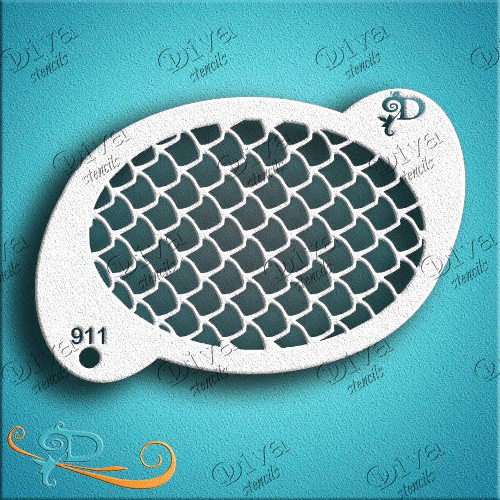 Diva Stencil - Large Scales on Oval