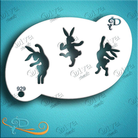 Diva Stencil - Dancing Bunnies