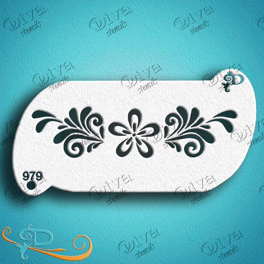 Diva Stencil - Forehead Flower Power