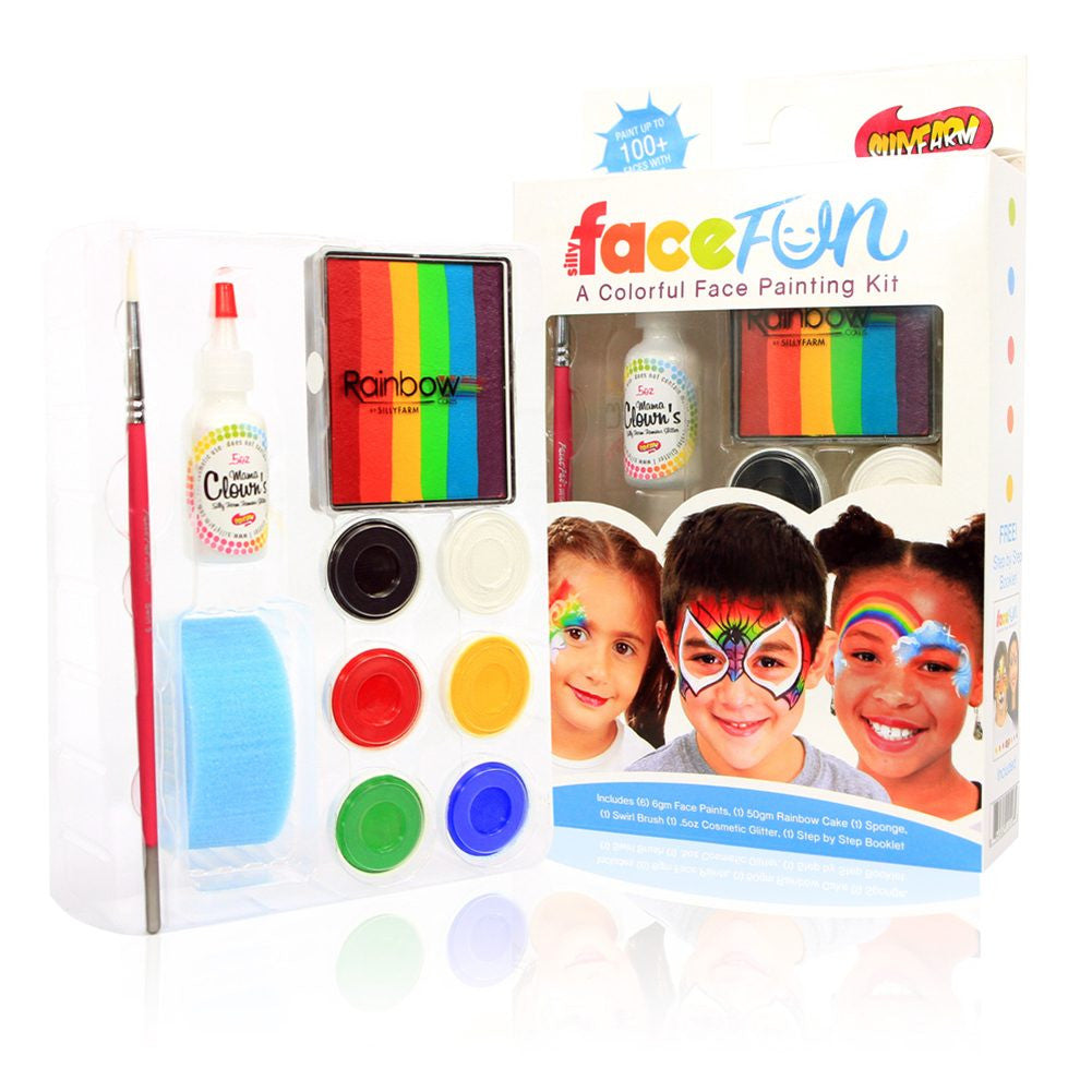 Silly Farm Face Fun Kit - Rainbow Party:
