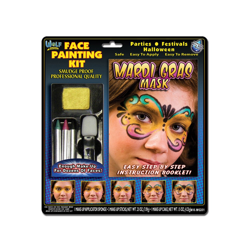 Wolfe Mardi Gras Face Painting Kit: