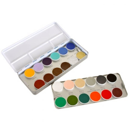 Kryolan Aquacolor Regular Face Paint Palettes (24 Colors)