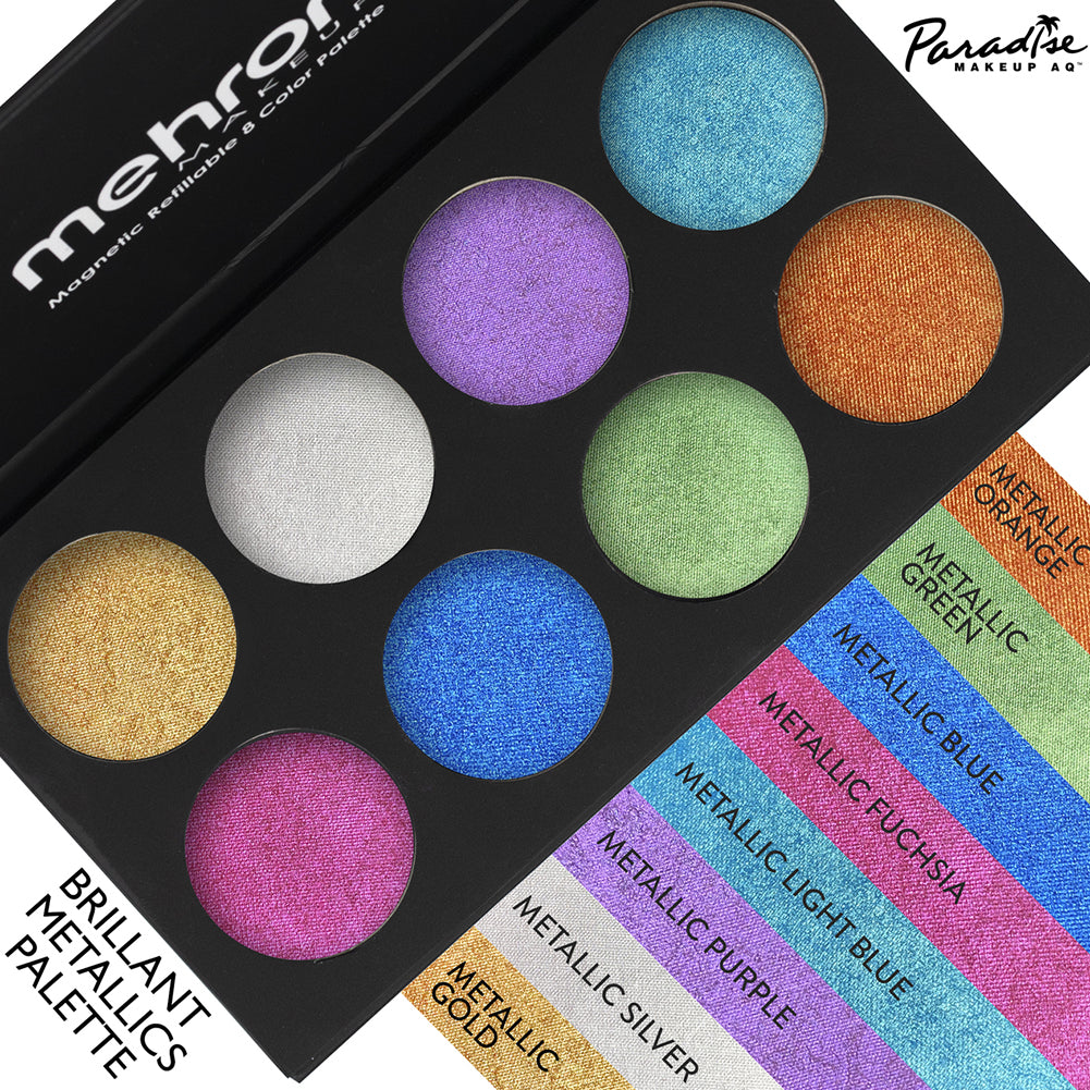 Mehron Paradise Brilliant Metallic Palettes (8 Colors)