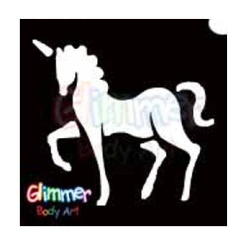 Glimmer Body Art Glitter Tattoo Stencils Unicorn (5/pack)