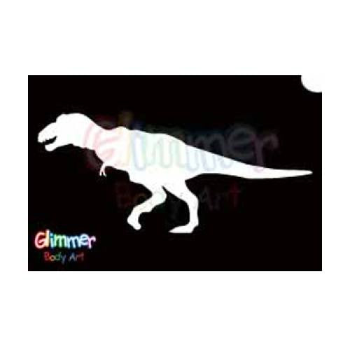 Glimmer Body Art Glitter Tattoo Stencils - T-Rex (5/pack)