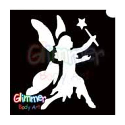 Glimmer Body Art Glitter Tattoo Stencil Walking Fairy 5/pk