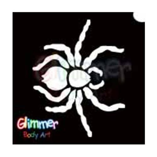 Glimmer Body Art Glitter Tattoo Stencils - Spider 1 5/pack