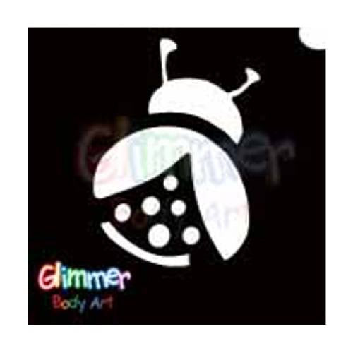 Glimmer Body Art Glitter Tattoo Stencils - Lady Bug 5/pack