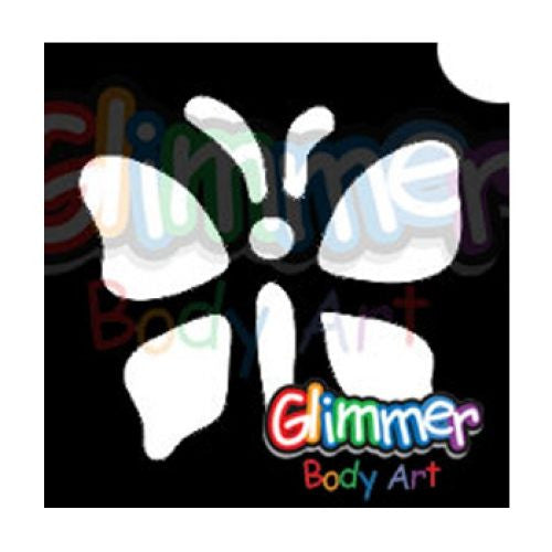 Glimmer Body Art Glitter Tattoo Stencil Butterfly 10 5/pk