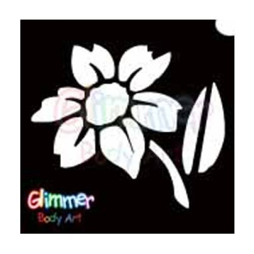 Glimmer Body Art Glitter Tattoo Stencils Daisy 2 (5/pack)