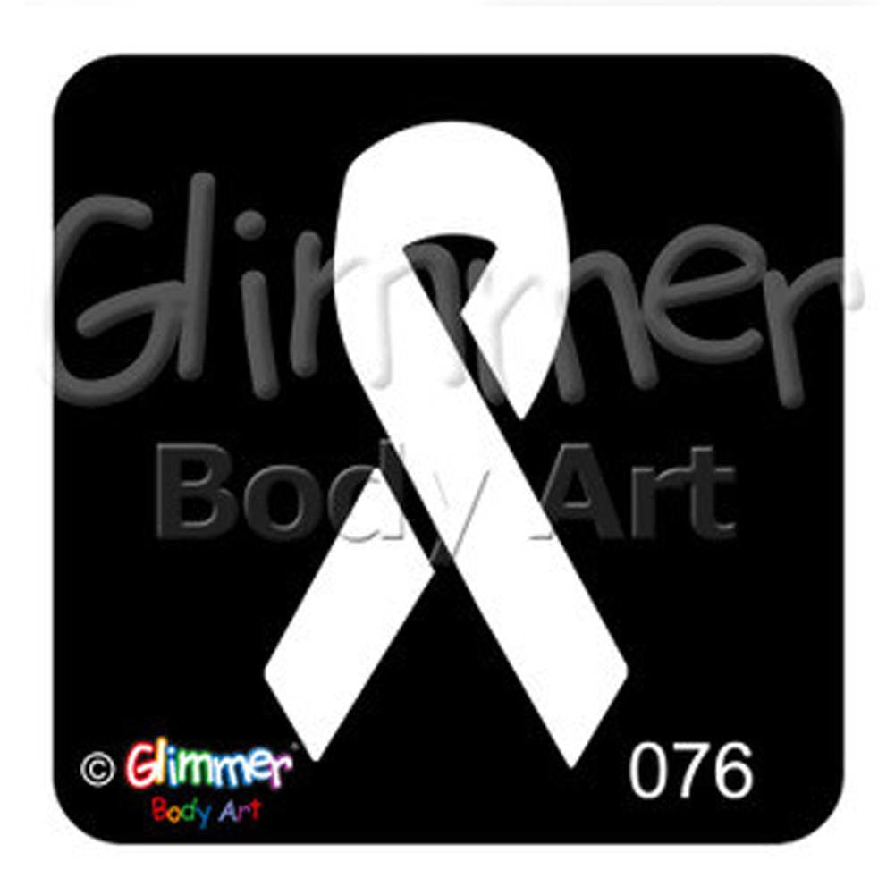 Glimmer Body Art Glitter Tattoo Stencil - Awareness Ribbon (5/pack)