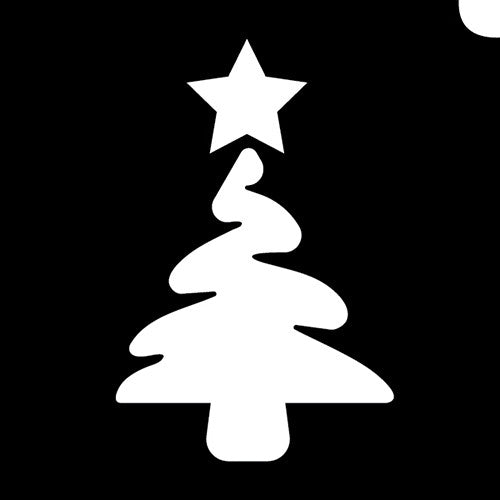 Glimmer Body Art Glitter Stencils Christmas Tree (5/pack)