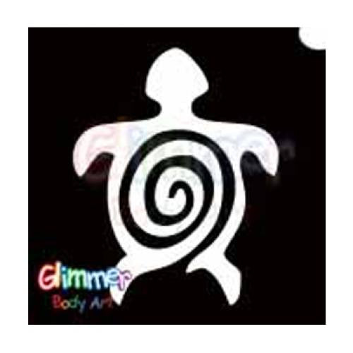 Glimmer Body Art Glitter Tattoo Stencils - Turtle 2 5/pack