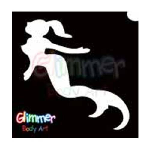 Glimmer Body Art Glitter Tattoo Stencils Mermaid (5/pack)