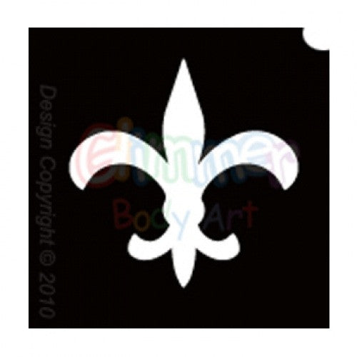 Glimmer Body Art Glitter Tattoo Stencil Fleur De Lis 5/pk