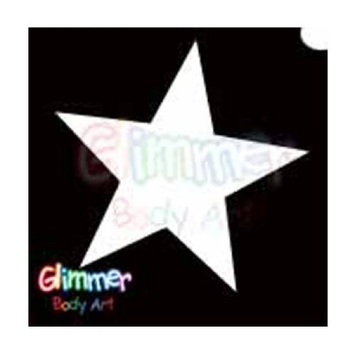 Glimmer Body Art Glitter Tattoo Stencils - Star 2 (5/pack)