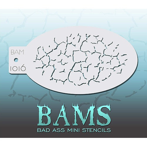 Bad Ass Mini Stencils - Desert Cracks (BAM1016)